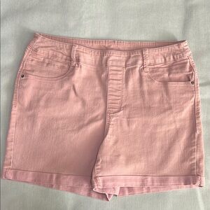 Time and Tru Pink Jean Shorts Cuffed Hem